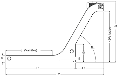 Magnetic chip conveyor clearance